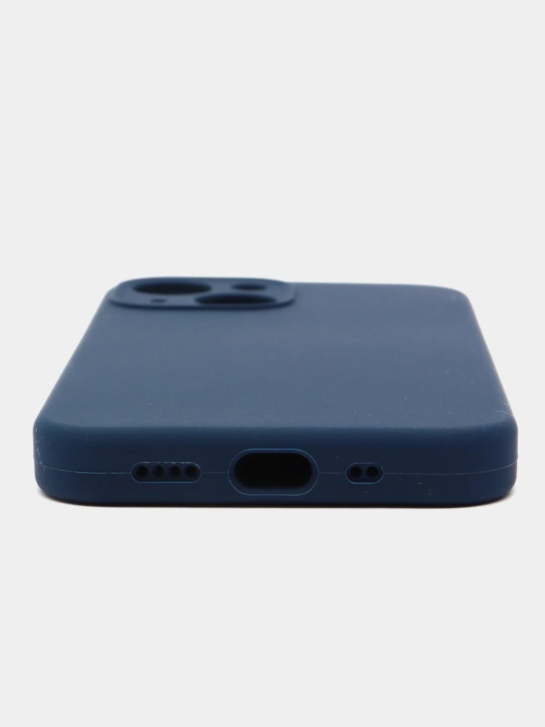 Темно-синий чехол на iPhone 13 Pro, 13 mini, 13 Pro Max, 11 Pro, 14, 14 Pro силиконовый без логотипа