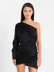 Черный атласное ПЛАТЬЕ ЖЕНСКОЕ