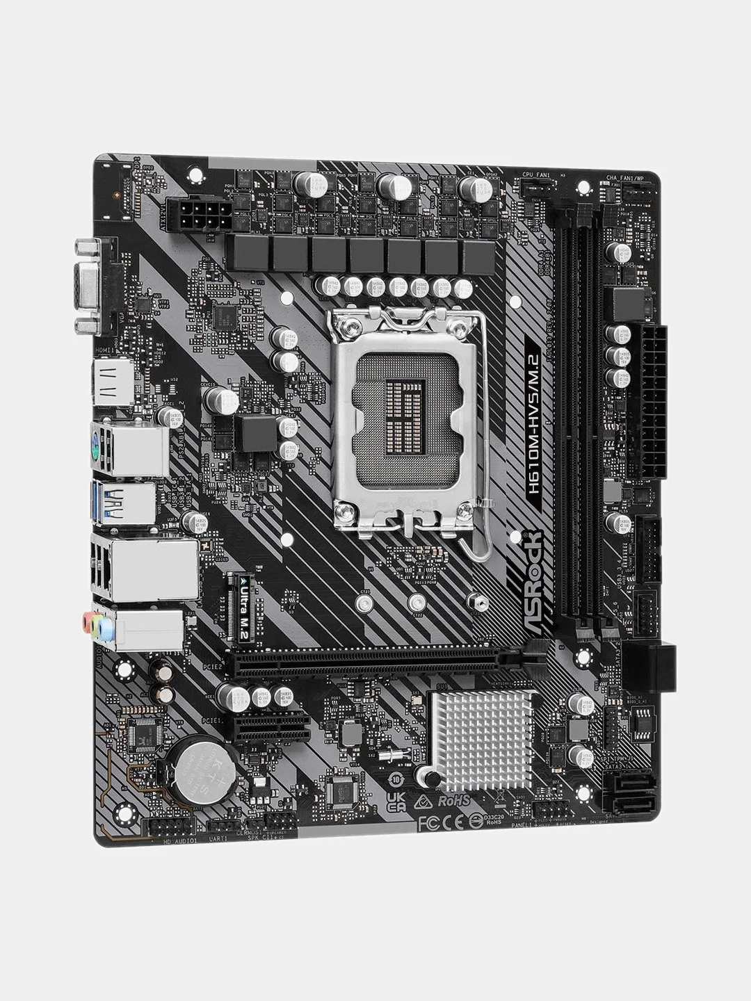 Материнская плата ASROCK H610M-HVS/M.2 R2.0, LGA 1700, Intel H610, mATX, Ret