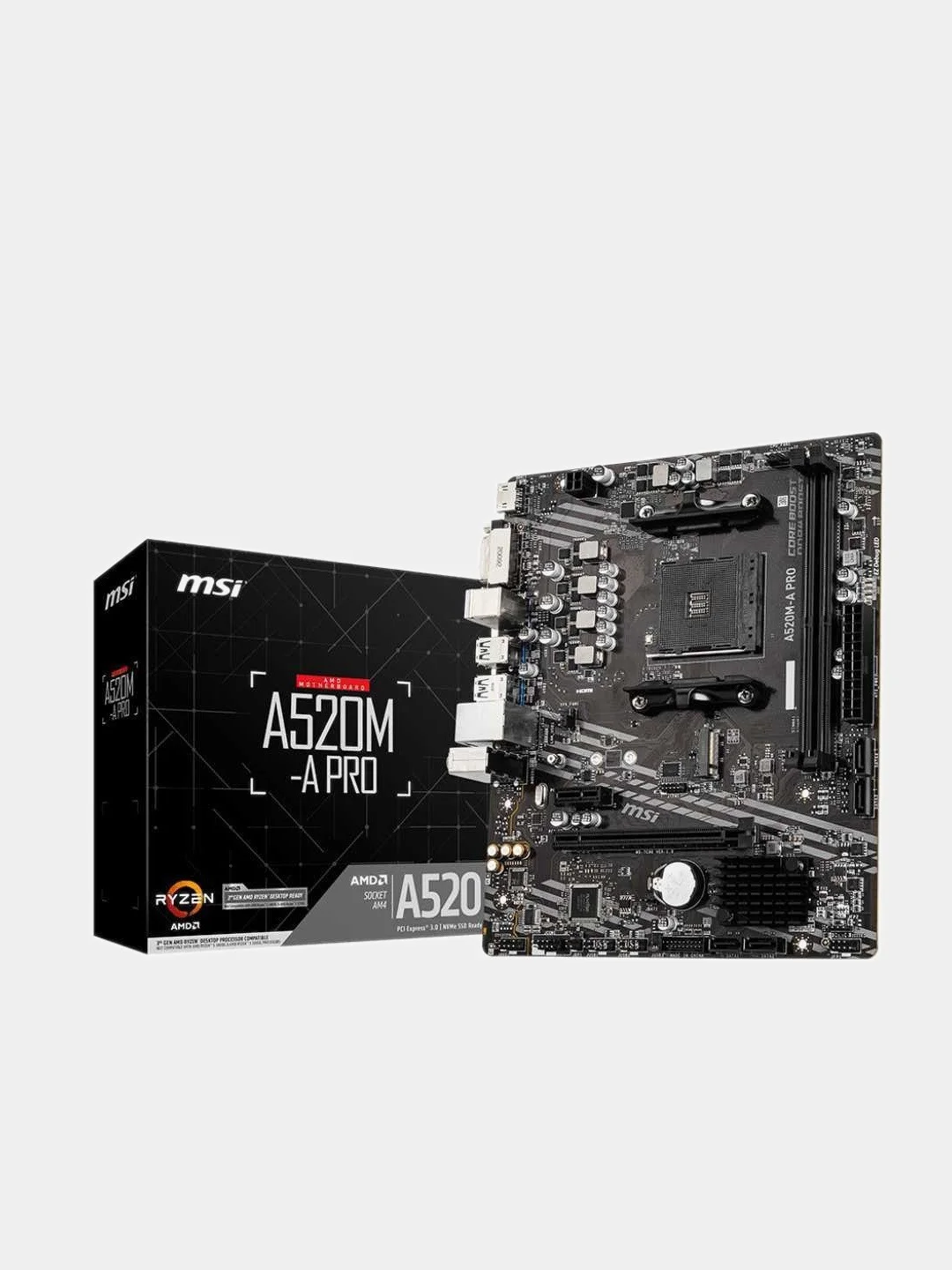 Материнская плата MSI A520M-A PRO, SocketAM4, AMD A520, mATX, Ret