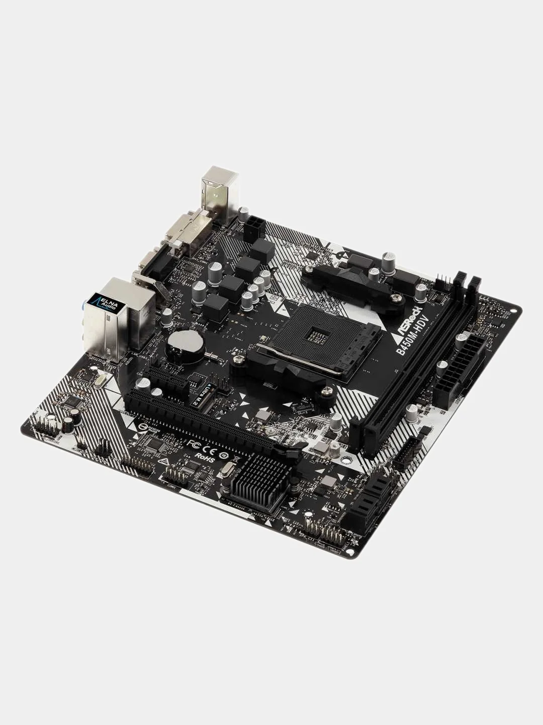 Материнская плата ASROCK B450M-HDV R4.0, SocketAM4, AMD B450, mATX, Ret