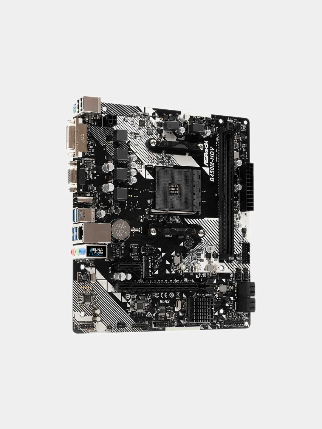 Материнская плата ASROCK B450M-HDV R4.0, SocketAM4, AMD B450, mATX, Ret