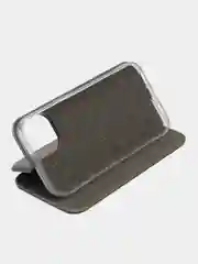Серебряный чехол-книжка на магните для iPhone 15 / 15 Pro / 15 Pro Max