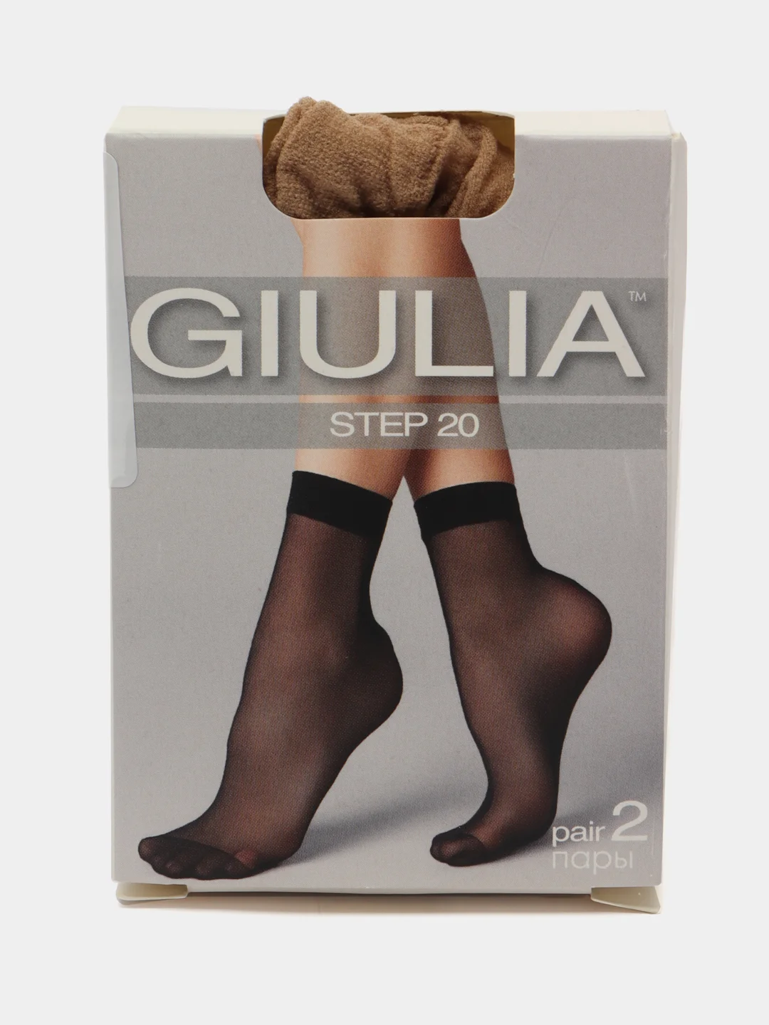 Бежевый носки женские Giulia STEP 20 (2 п.)