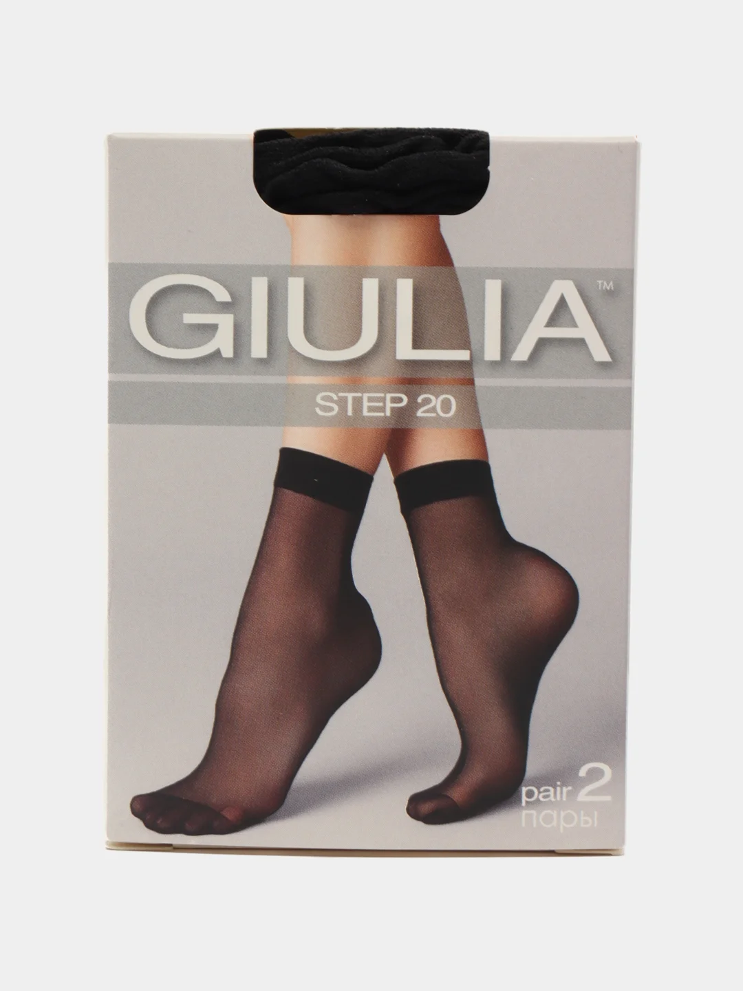 Черный носки женские Giulia STEP 20 (2 п.)