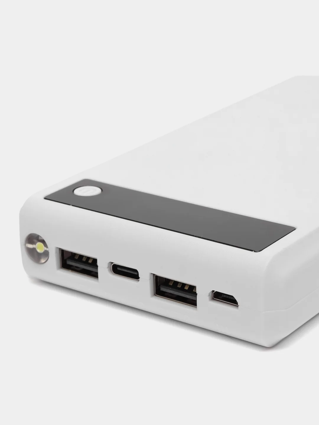 Белый корпус для внешних 6 аккумуляторных батарей 18650 Power Bank с цифровым дисплеем. J-get