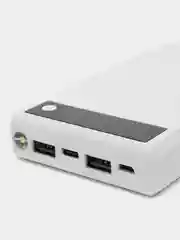 Белый корпус для внешних 6 аккумуляторных батарей 18650 Power Bank с цифровым дисплеем. J-get