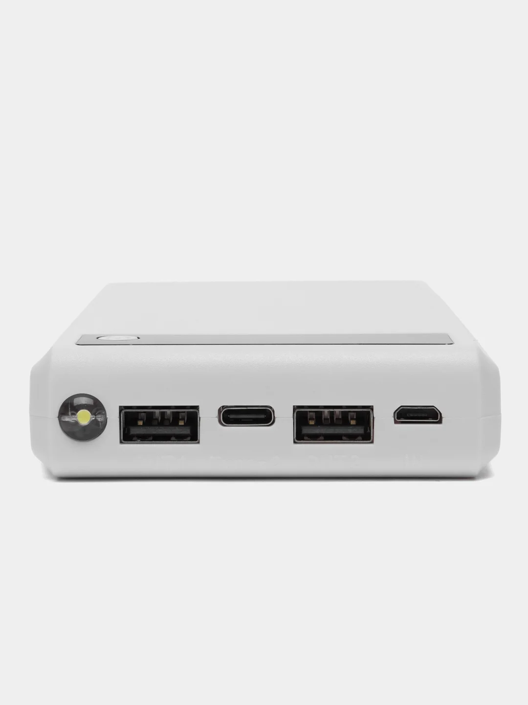 Белый корпус для внешних 6 аккумуляторных батарей 18650 Power Bank с цифровым дисплеем. J-get