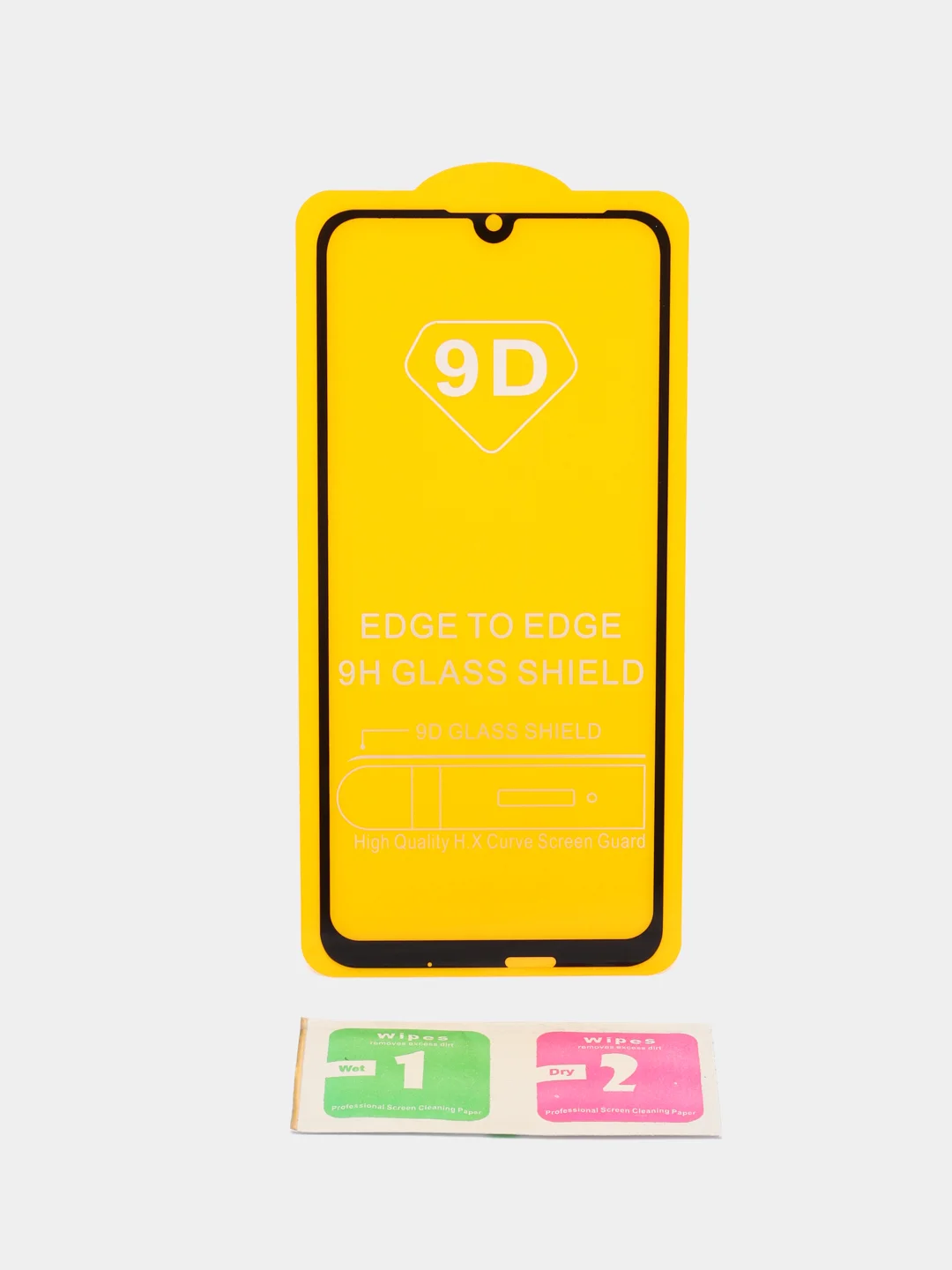 Черный защитное стекло 9D для Honor 8A, 8C, 10, 20i, 20 Lite Huawei P20, P Smart Plus, Y6