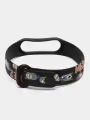 Оливковый ремешок для фитнес браслета Mi Band 3/Mi Band 4, с рисунками