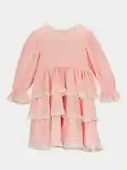 Розовый платье для девочки нарядное, хлопок