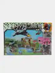 Серый меланж конструктор Minecraft(Майнкрафт) My World(Мой мир) совместим с Лего (Lego) 340-550 деталей