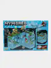 Голубой конструктор Minecraft(Майнкрафт) My World(Мой мир) совместим с Лего (Lego) 340-550 деталей