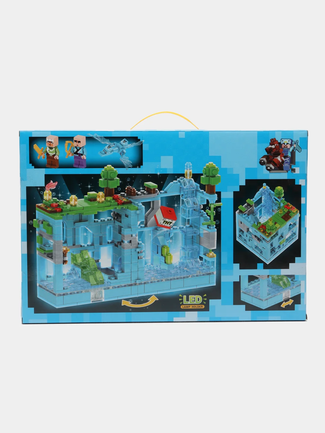 Голубой конструктор Minecraft(Майнкрафт) My World(Мой мир) совместим с Лего (Lego) 340-550 деталей
