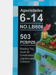 Голубой конструктор Minecraft(Майнкрафт) My World(Мой мир) совместим с Лего (Lego) 340-550 деталей