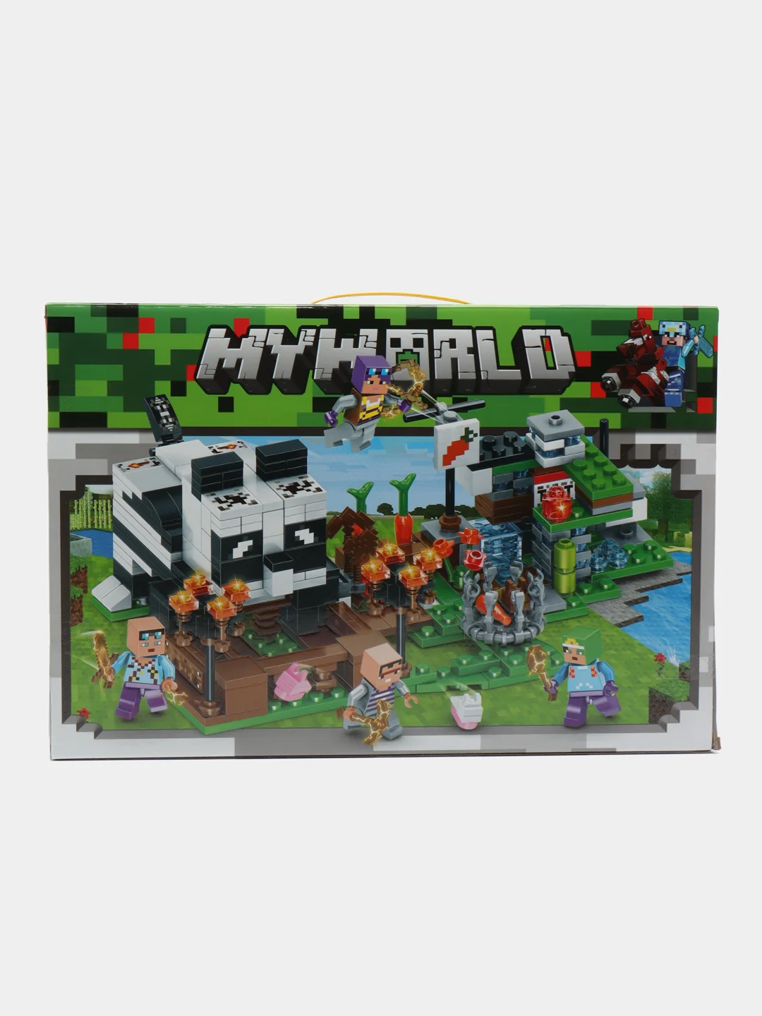 Зеленый конструктор Minecraft(Майнкрафт) My World(Мой мир) совместим с Лего (Lego) 340-550 деталей