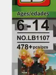 Зеленый конструктор Minecraft(Майнкрафт) My World(Мой мир) совместим с Лего (Lego) 340-550 деталей