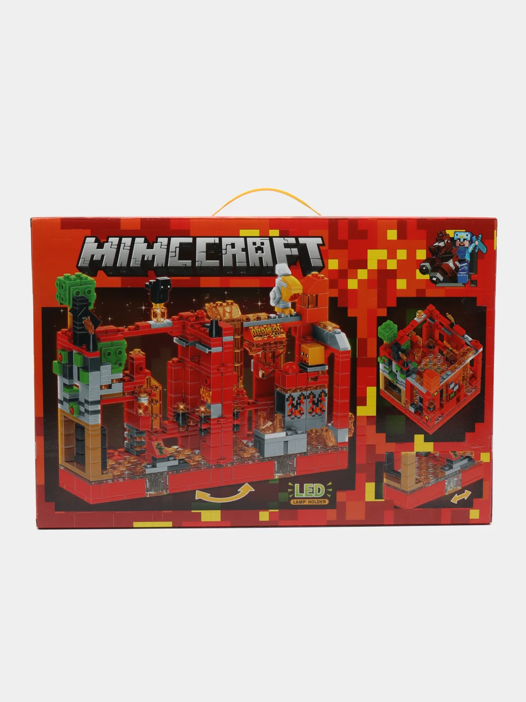 Красный конструктор Minecraft(Майнкрафт) My World(Мой мир) совместим с Лего (Lego) 340-550 деталей
