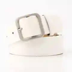 Белый ремень женский кожаный
