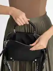 Сумка женская с двумя ремнями, из экокожи