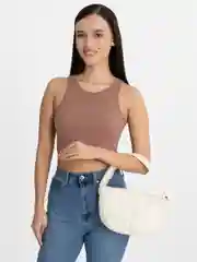 Белый женская сумка через плечо
