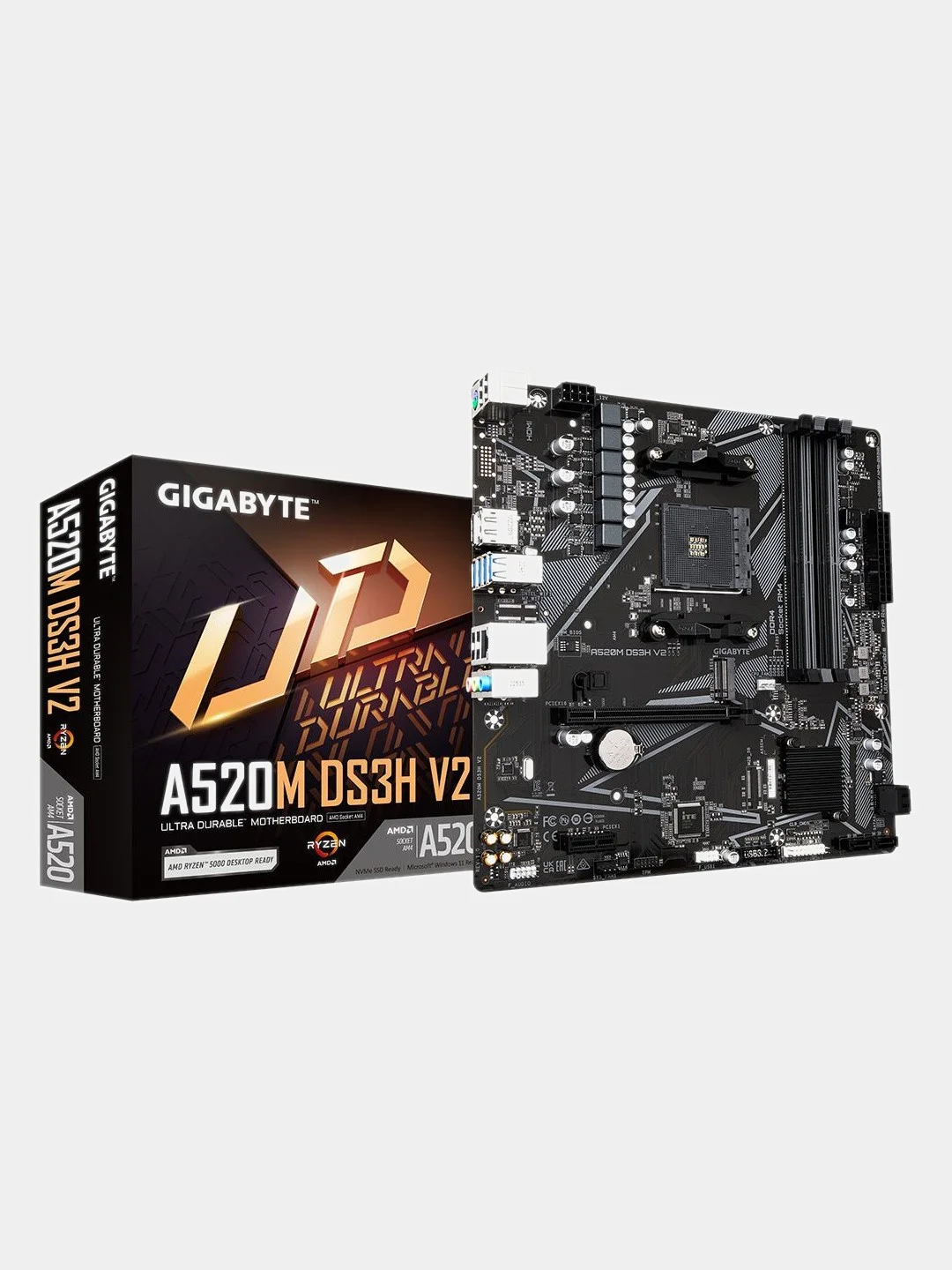 Материнская плата GIGABYTE A520M DS3H V2, SocketAM4, AMD A520, mATX, Ret