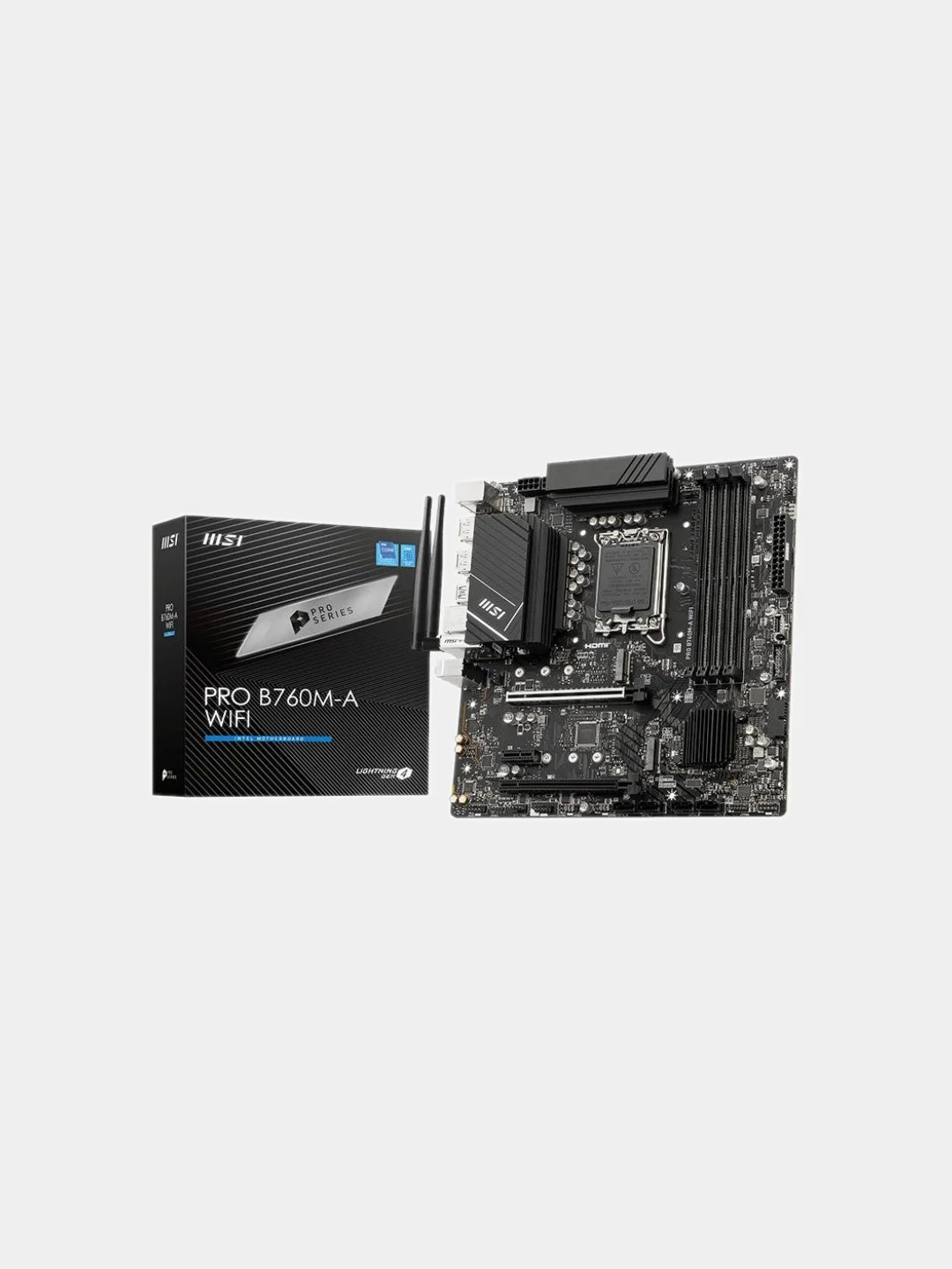 Материнская плата MSI PRO B760M-A WIFI, LGA 1700, Intel B760, mATX, Ret