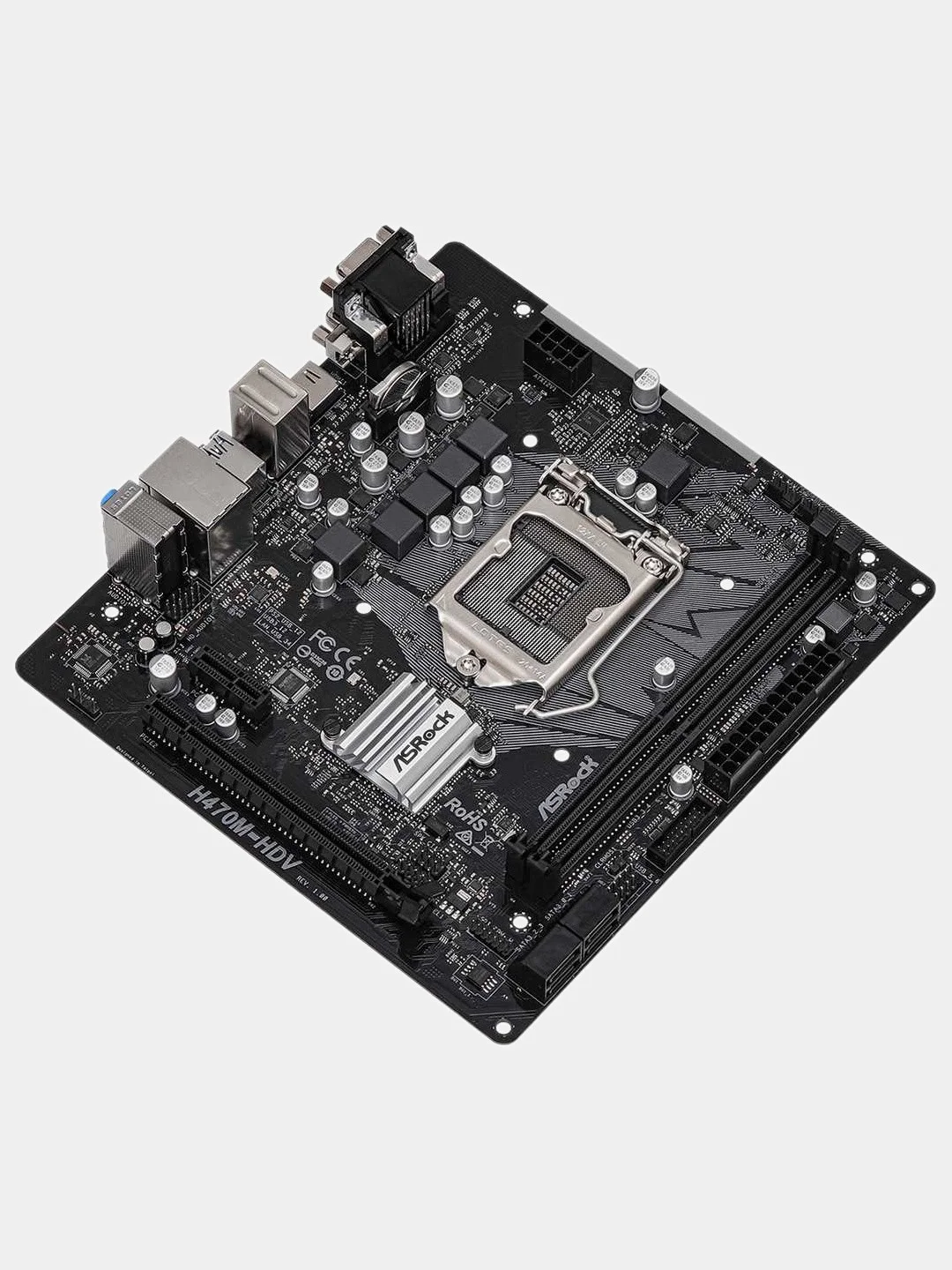 Материнская плата ASROCK H470M-HDV, LGA 1200, Intel H470, mATX, Ret