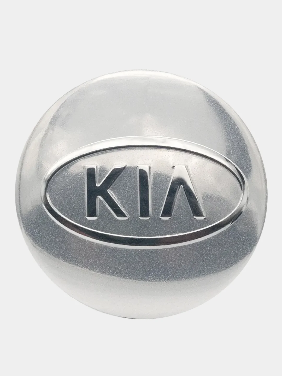 Хром наклейки на диски, колпаки KIA сферическая, изогнутая, 56 мм, 4 штуки