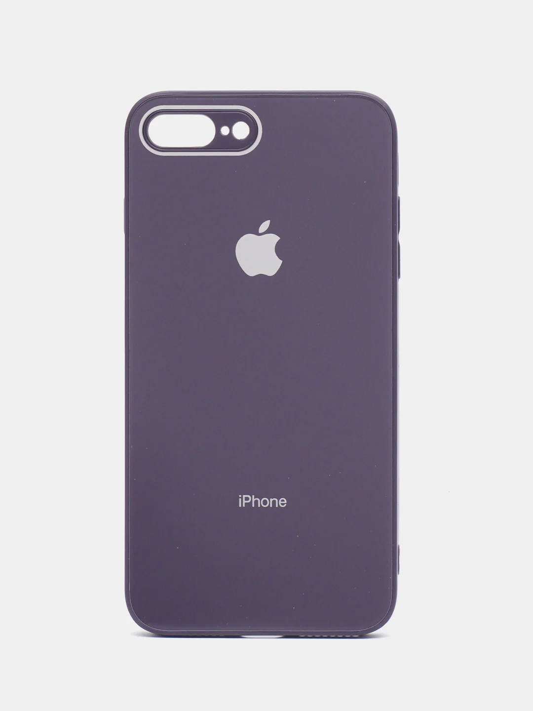 Индиго чехол силиконовый со стеклянной панелью для iPhone 7 Plus / iPhone 8 Plus