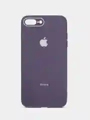 Индиго чехол силиконовый со стеклянной панелью для iPhone 7 Plus / iPhone 8 Plus