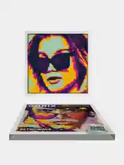 Бесконечный фото-конструктор, картина по фотографии Qbrix Retrowave, 40х40 см
