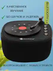 Черный портативная Bluetooth колонка беспроводная, с радио, блютуз колонка с белым шумом