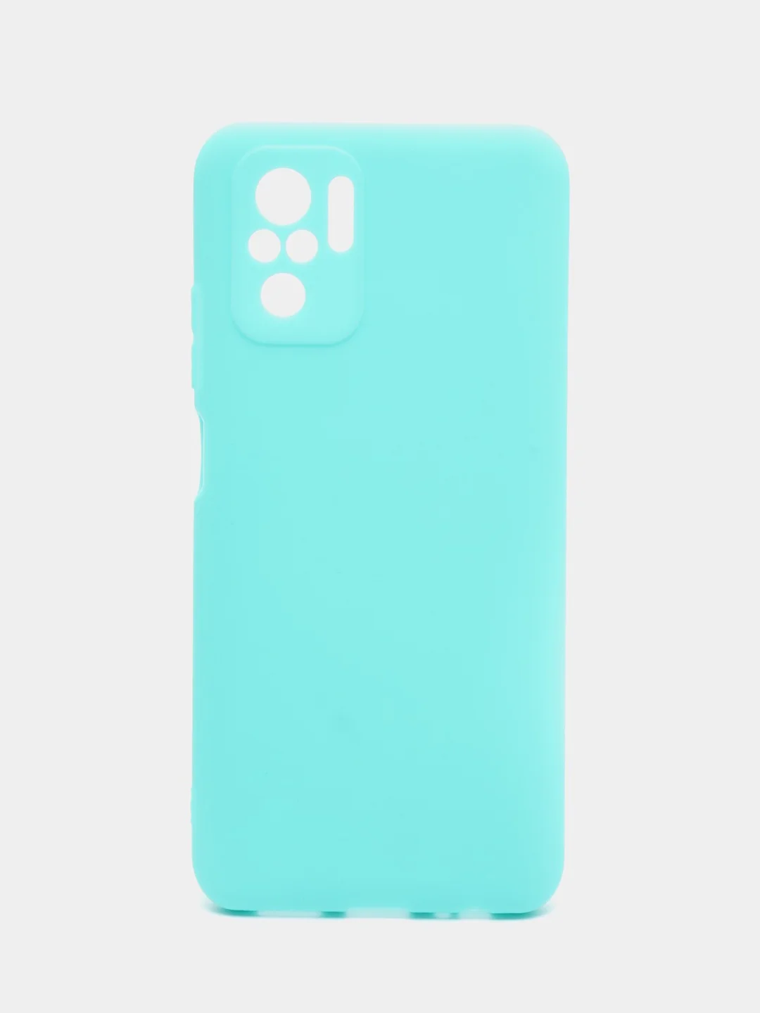 Бирюзовый чехол Xiaomi Redmi Note 10 / Redmi Note 10S / Poco M5s силиконовый цветной матовый