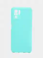Бирюзовый чехол Xiaomi Redmi Note 10 / Redmi Note 10S / Poco M5s силиконовый цветной матовый