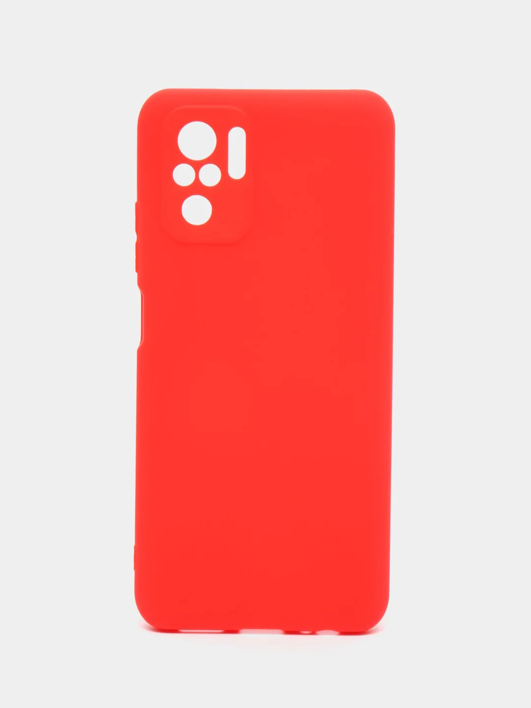Красный чехол Xiaomi Redmi Note 10 / Redmi Note 10S / Poco M5s силиконовый цветной матовый
