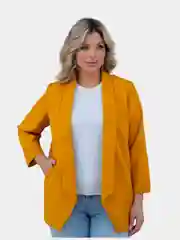 Горчичный пиджак женский, большие размеры