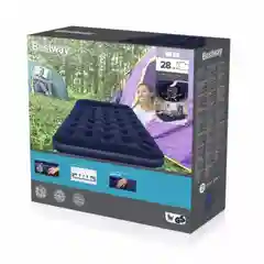 Bestway 67225 BW Надувной матрас 137х191х28см с подголовником, встр.ножной насос, до 150кг