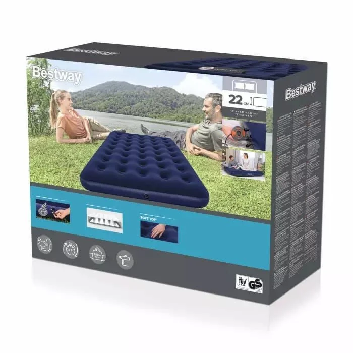 Bestway 67287 BW Надувной матрас 137х191х22см, эл.насос 220В, до 150кг