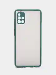 Морской чехол Samsung Galaxy A51 полупрозрачный пластиковый матовый с цветными кнопками