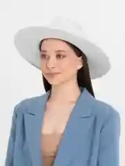 Белый шляпа женская с полями, широкая "Федора", весенняя панама