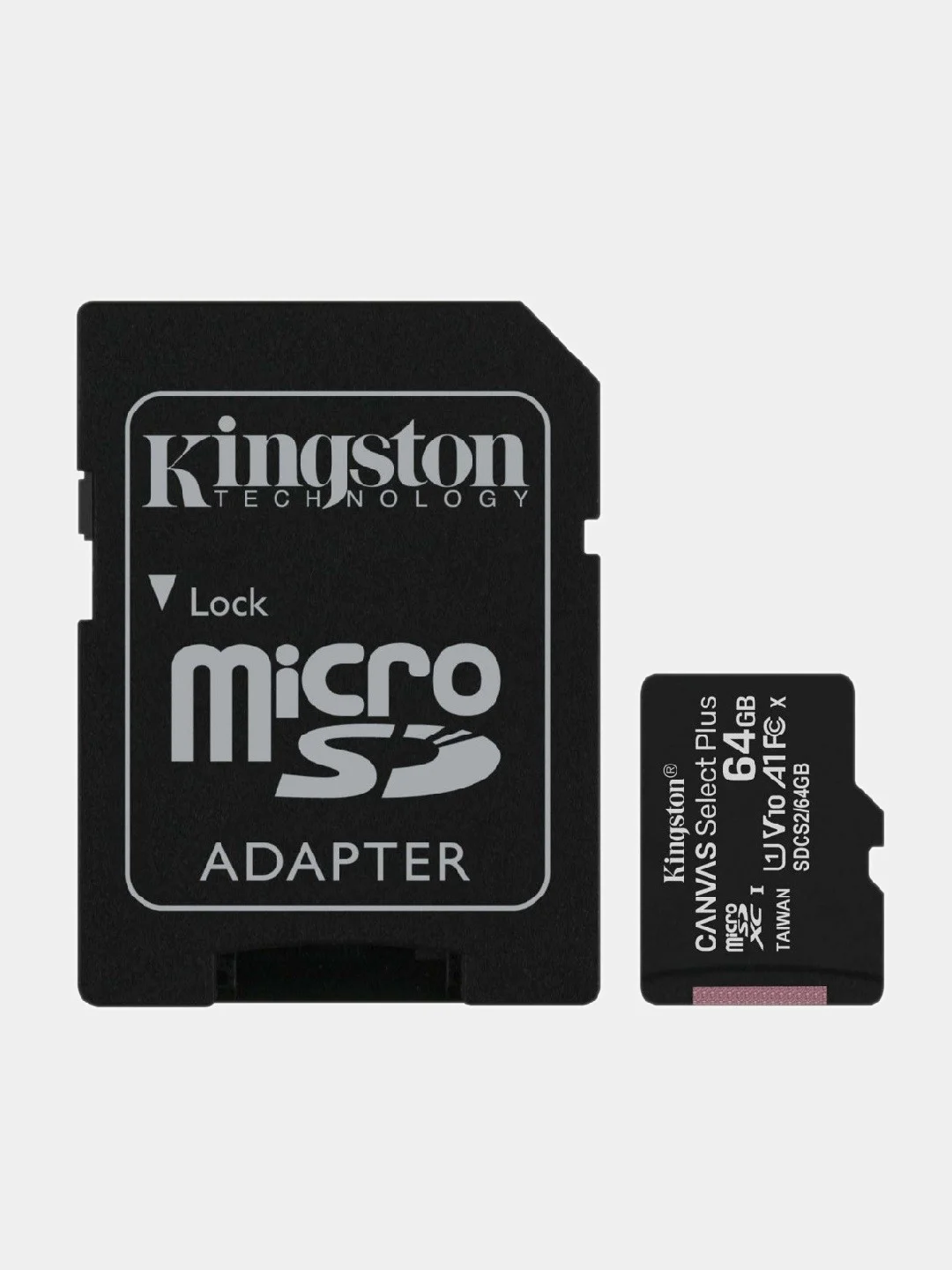 Карта памяти microSDXC UHS-I Kingston Canvas Select Plus 64 ГБ, 100 МБ/с, Class 10