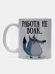 Небесно-голубой кружка с принтом и надписью