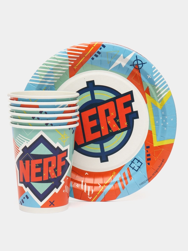 Набор одноразовой посуды ND Play Nerf (стаканы 250мл. 6шт., тарелки 18см 6шт.)