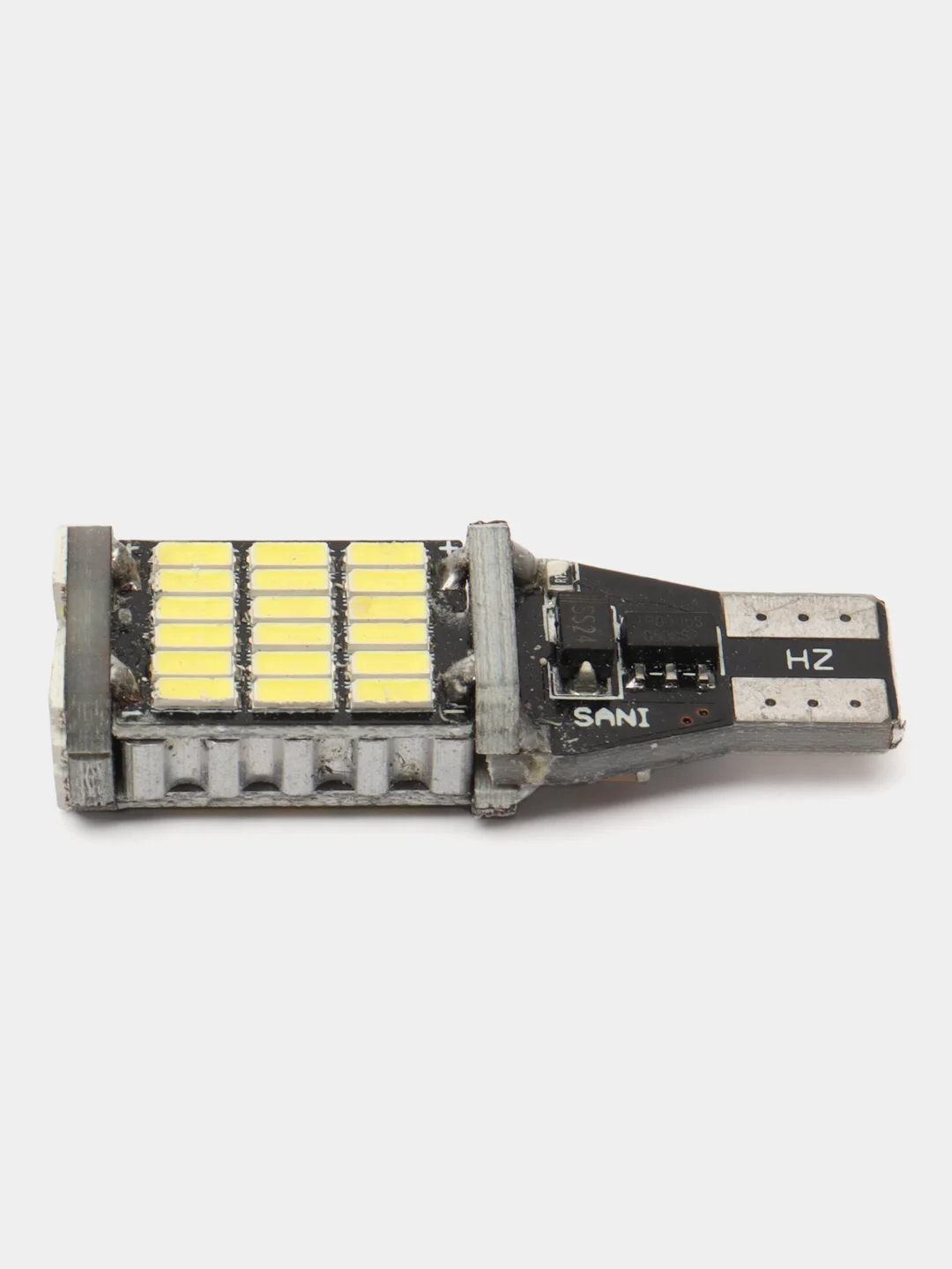 Лампы светодиодные LED T15 W16W 2шт, для огней заднего хода биполярые, обманка Canbus