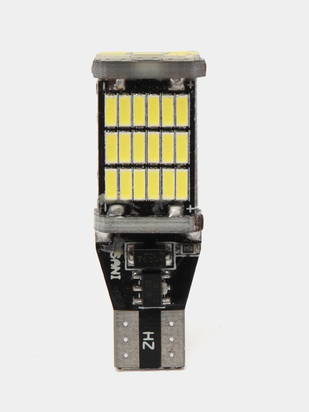 Лампы светодиодные LED T15 W16W 2шт, для огней заднего хода биполярые, обманка Canbus