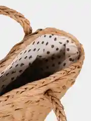 Бежевый соломенная сумка