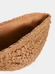 Бежевый соломенная сумка