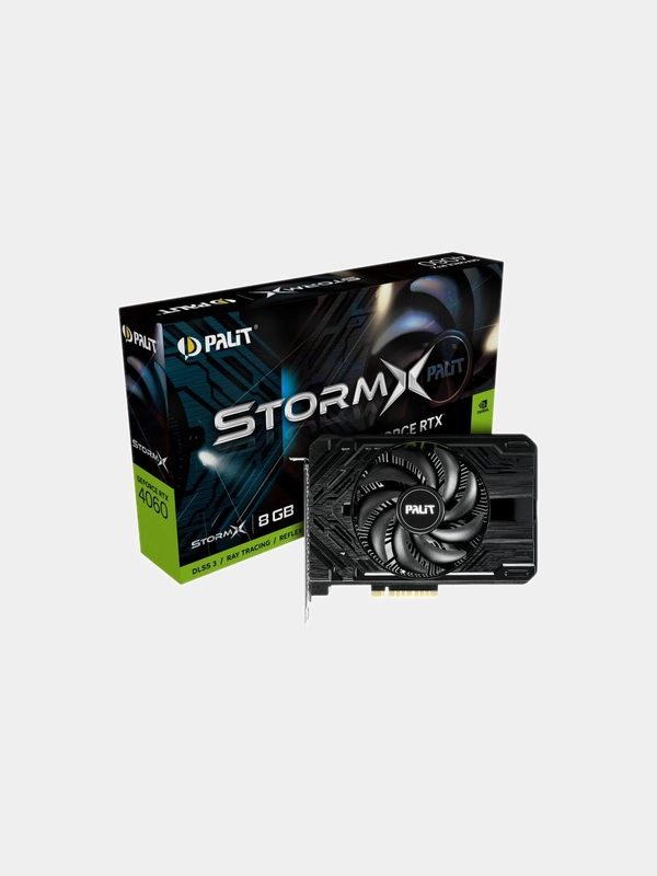 Видеокарта Palit NVIDIA GeForce RTX 4060 STORMX 8ГБ, GDDR6, Ret