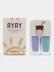 Лавандовый лак для ногтей двухцветный